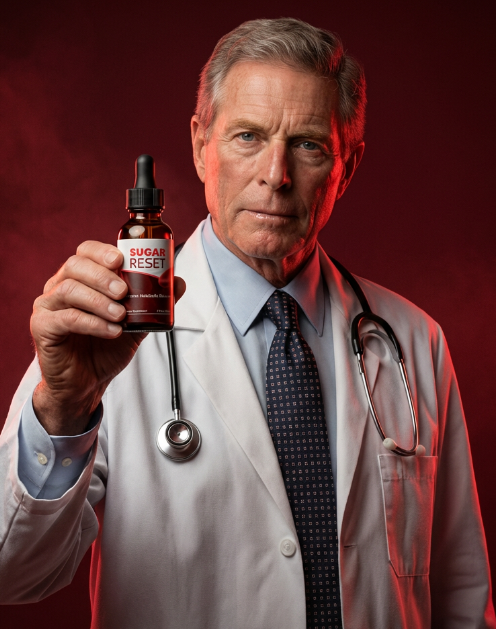 Health professional presenting a Sugar Reset bottle